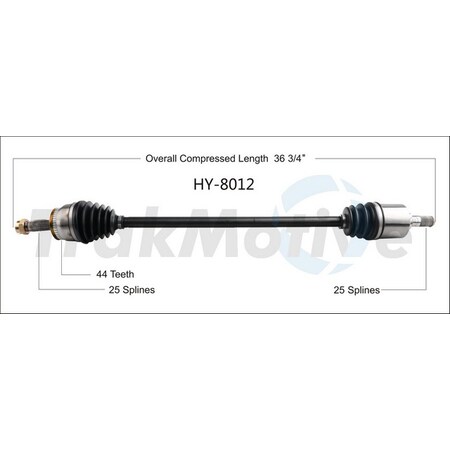 Surtrack Axle Cv Axle Shaft, Hy-8012 HY-8012